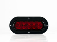PLAFON  LED OVALADO ATORNILLABLE BISEL NEGRO 10 LEDS ROJO 12-24V     LOMBRA     705-R