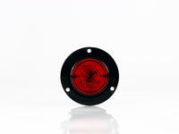 PLAFON  LED REDONDO ATORNILLABLE 2" BISEL NEGRO CON CABLES 3 LEDS ROJO 12-24V     LOMBRA     433-R