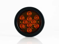 PLAFON  LED REDONDO EMBUTIBLE 4" CON CABLES 10 LEDS AMBAR 12-24V     LOMBRA     736-A
