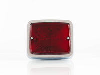 PLAFON RECTANGULAR PAMBASO BISEL CROMADO ROJO 12V     LOMBRA     510-R MICA 118