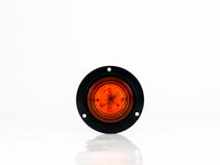 PLAFON  LED REDONDO ATORNILLABLE 2 1/2" BISEL NEGRO CON CABLES 3 LEDS AMBAR 12-24V     LOMBRA     432-A