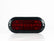 PLAFON  LED OVALADO ATORNILLABLE PLANO BISEL NEGRO 21 LEDS ROJO 12V     ALEMEX     455