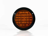 PLAFON  LED REDONDO ATORNILLABLE PLANO 4" BISEL NEGRO 30 LEDS AMBAR 12V     ALEMEX