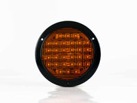 PLAFON  LED REDONDO ATORNILLABLE PLANO 4" BISEL NEGRO 30 LEDS AMBAR 12V     ALEMEX
