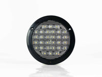 PLAFON  LED REDONDO ATORNILLABLE PLANO 4" BISEL NEGRO 30 LEDS BLANCO 12V     ALEMEX