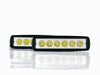 FARO AUXILIAR LED 6 LEDS 18W 12CM RECTANGULAR JUEGO 12-24V      RACINGTEC