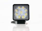 FARO AUXILIAR LED 9 LEDS 27W CUADRADO PIEZA      RACINGTEC