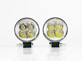 FARO AUXILIAR LED 4 LEDS 3" 12W REDONDO BLANCO JUEGO 12-24V      RACINGTEC