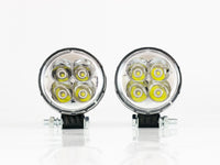 FARO AUXILIAR LED 4 LEDS 3" 12W REDONDO BLANCO JUEGO 12-24V      RACINGTEC