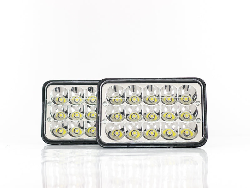 UNIDAD LED CUADRADA 4651 4656 15 LEDS 45W ALTA BAJA JUEGO     RACINGTEC