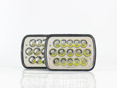 UNIDAD LED CUADRADA 6052 6054 15 LEDS 45W ALTA BAJA 12-24V JUEGO     RACINGTEC