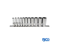 JUEGO 11 PIEZAS DE DADOS LARGAS CUADRO 3/8" 5/16"-7/8" STANDARD      BGS     2756